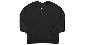Nike Women's Over-Oversized Fleece Crew Sweatshirt Black/White