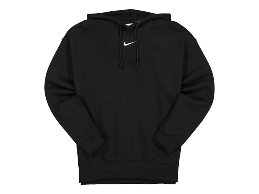 Pre-owned Nike Women's Oversized Fleece Hoodie Black/white