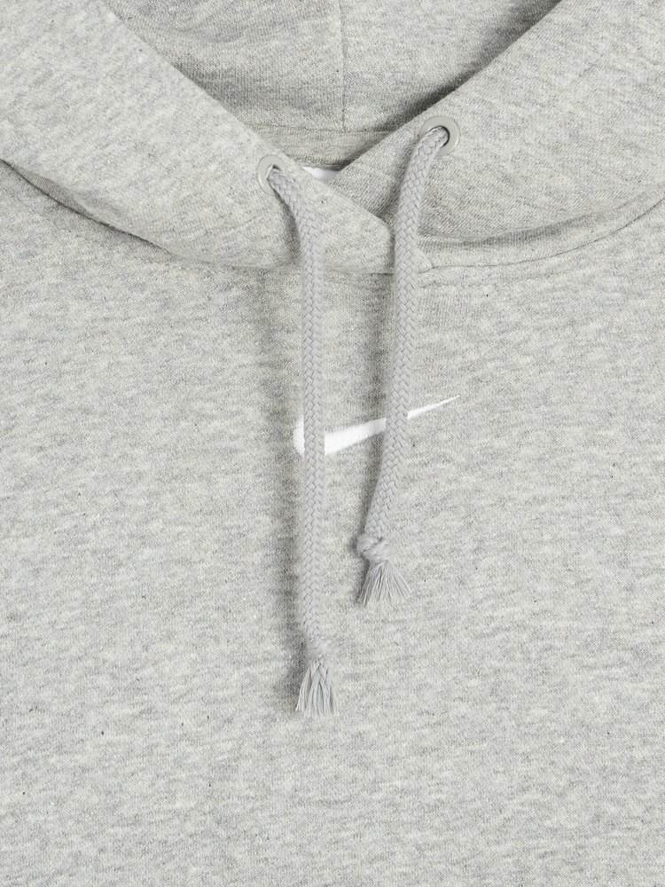 Nike Women's Oversized Fleece Hoodie Dark Grey Heather/Base Grey/White -  SS22 - US