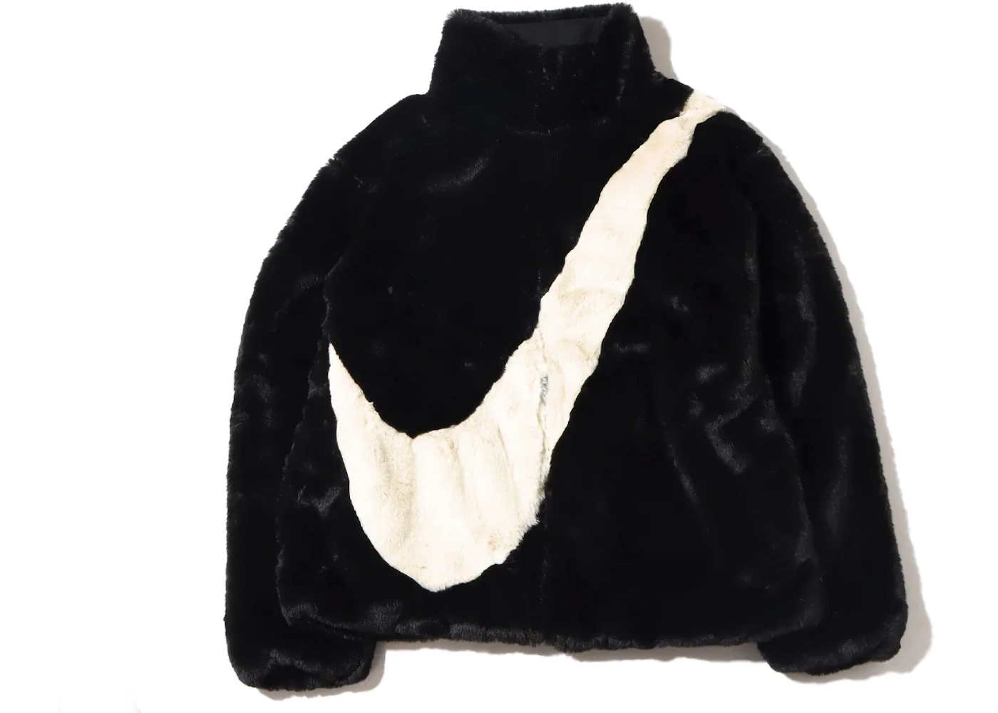 Nike Womens Oversized Swoosh Logo Jacket (Asia Sizing) Black Fossil - FW22 - US