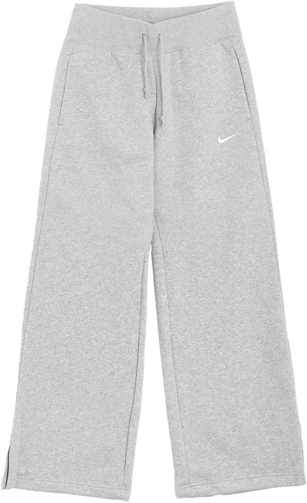 Nike Women's Phoenix Fleece High Waisted Wide Leg Sweatpants Dark Grey ...