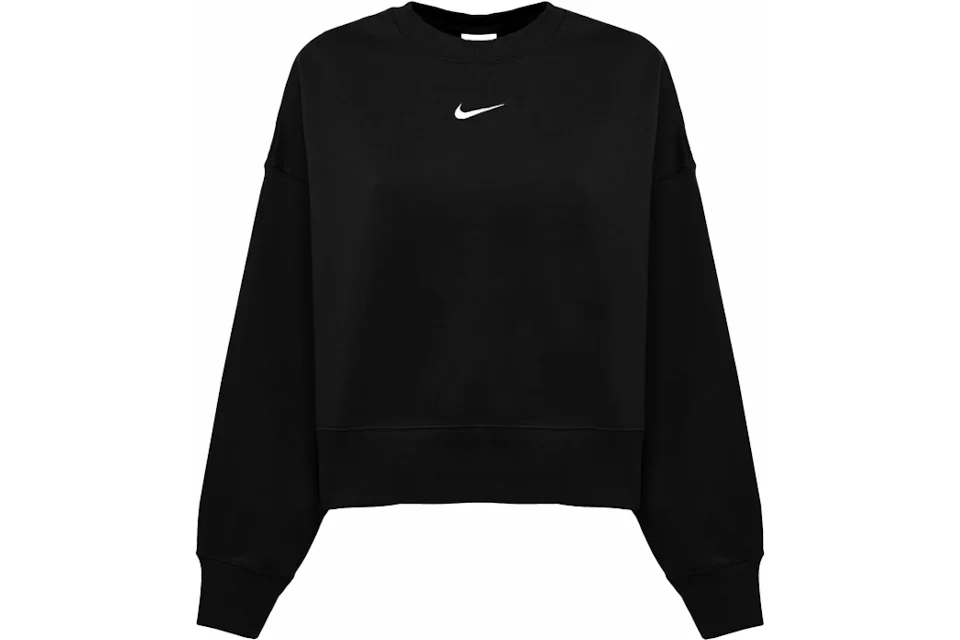 Nike Women's Phoenix Fleece Oversized Crew Sweatshirt Black/Sail - FW23 ...