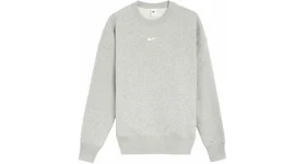 Nike Women's Phoenix Fleece Oversized Crewneck Sweatshirt Grey