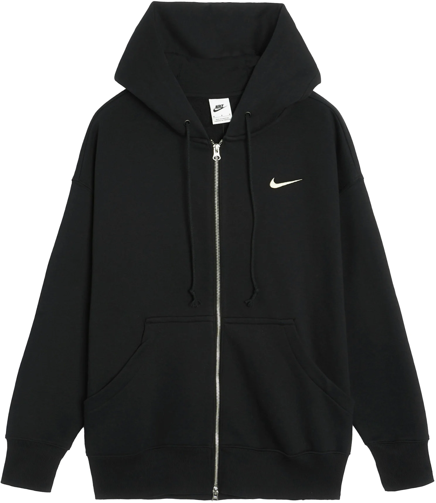Nike Women's Phoenix Fleece Oversized Full-Zip Hoodie Black