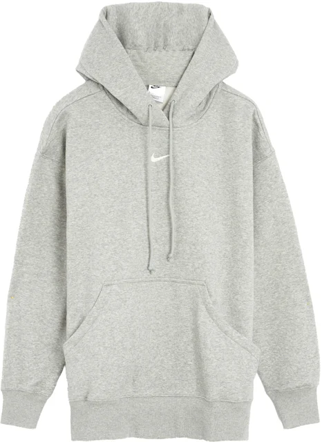 Nike Women's Phoenix Fleece Oversized Pullover Hoodie Dark Grey  Heather/Sail - FW23 - US