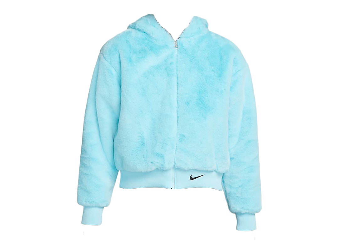 Pre-owned Nike Womens Sportswear Essential Faux Fur Jacket (asia Sizing) Copa
