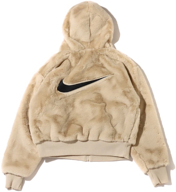 Nike Women's Sportswear Faux Fur Tote Bag-Tan