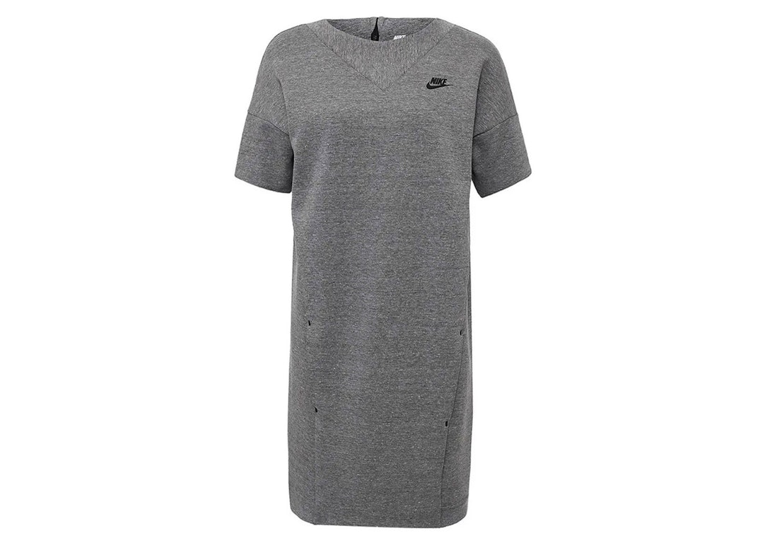 Pre-owned Nike Women's Sportswear Tech Fleece Dress Gray