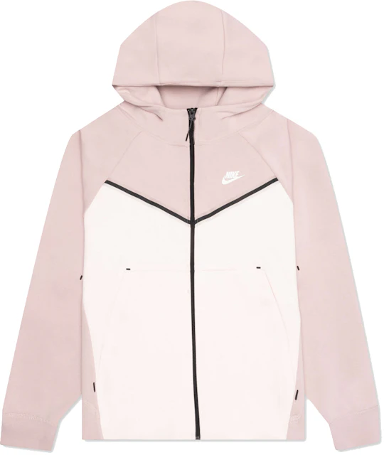 Women's Tech Fleece Windrunner Full Zip Hoodie Pink Oxford/Light Soft - ES
