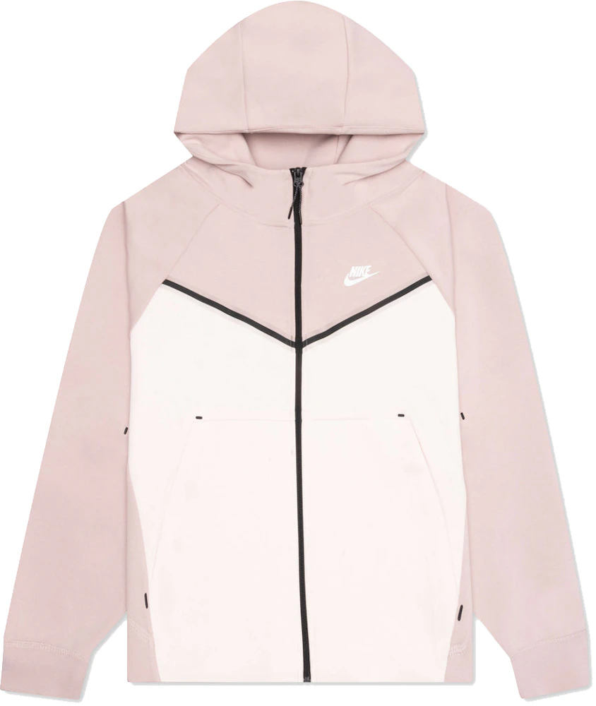 Nike Womens Tech Fleece Windrunner Full Zip Hoodie Pink Oxfordlight