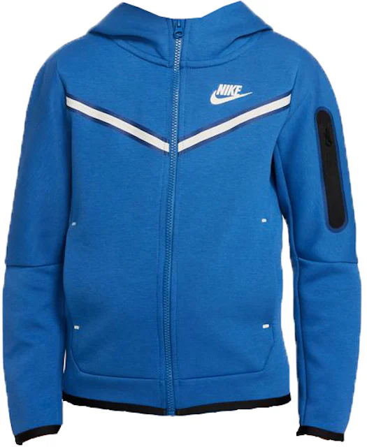 Nike Sportswear Kids' Tech Fleece Full-Zip Hoodie Dark Marina Blue ...