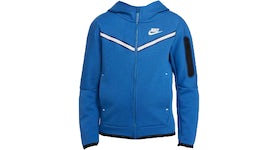 Nike Sportswear Kids' Tech Fleece Full-Zip Hoodie Dark Marina Blue/Light Bone