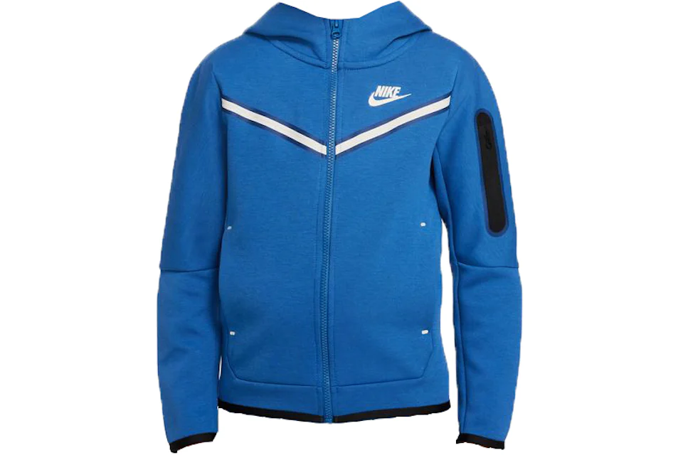 Nike Sportswear Kids' Tech Fleece Full-Zip Hoodie Dark Marina Blue ...