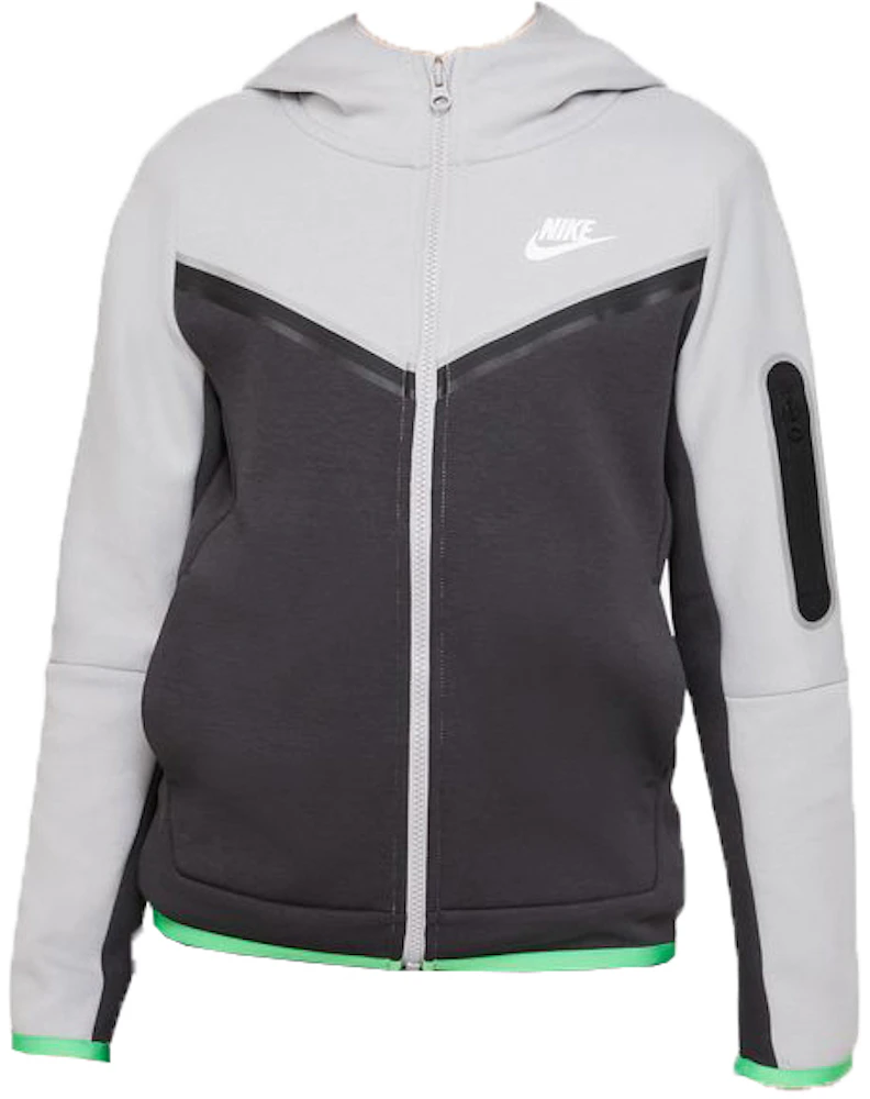 Nike Sportswear Kids' Tech Fleece Full-Zip Hoodie Light Smoke Grey ...