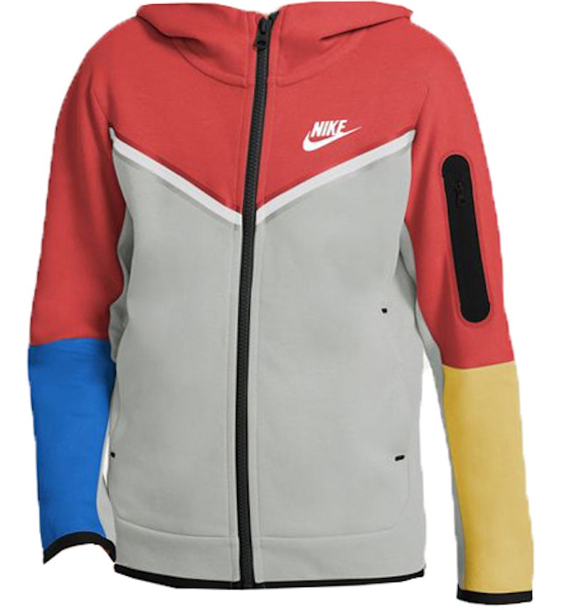 Nike Sportswear Kids' Tech Fleece Full-Zip Hoodie Lobster/Grey Fog