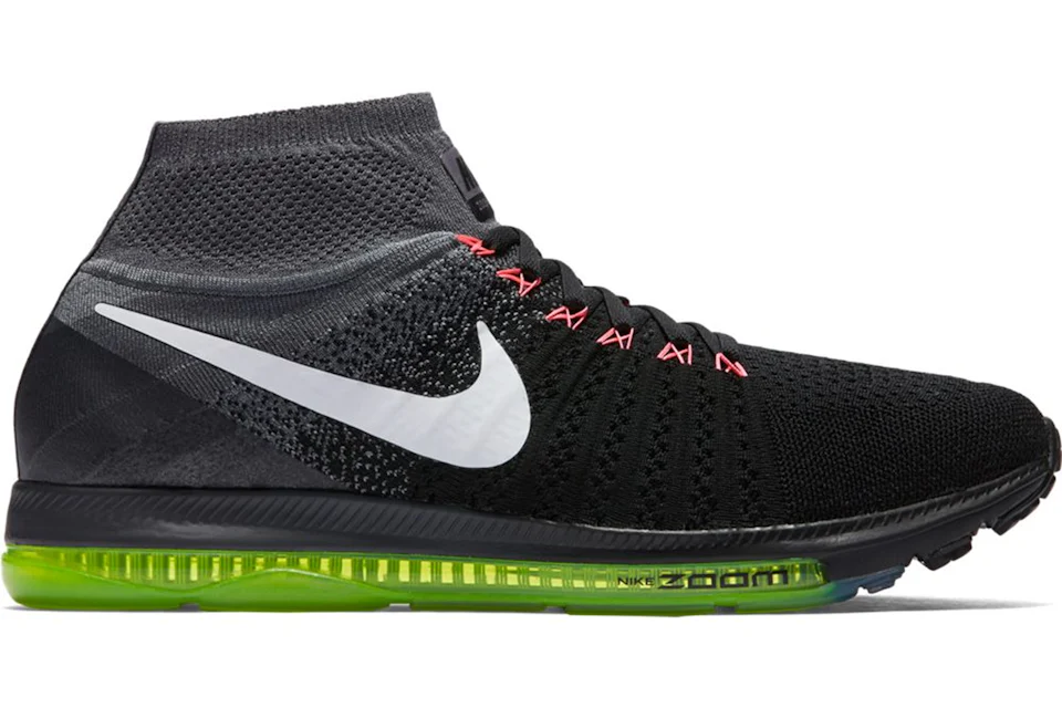 Nike Zoom All Out Flyknit Black White Volt Women s 845361 002 US
