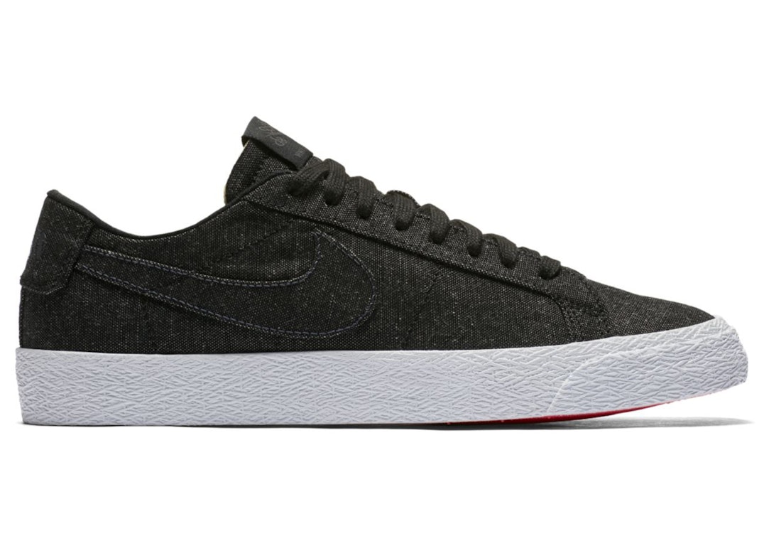 Pre-owned Nike Zoom Blazer Low Sb Canvas Deconstructed Anthracite In Black/anthracite-black