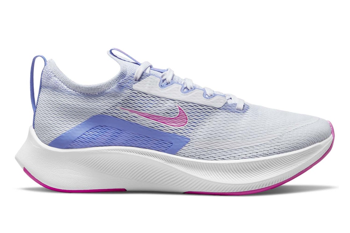 Pre-owned Nike Zoom Fly 4 Fire Pink Sapphire (women's) In Football Grey/fire Pink-white-sapphire