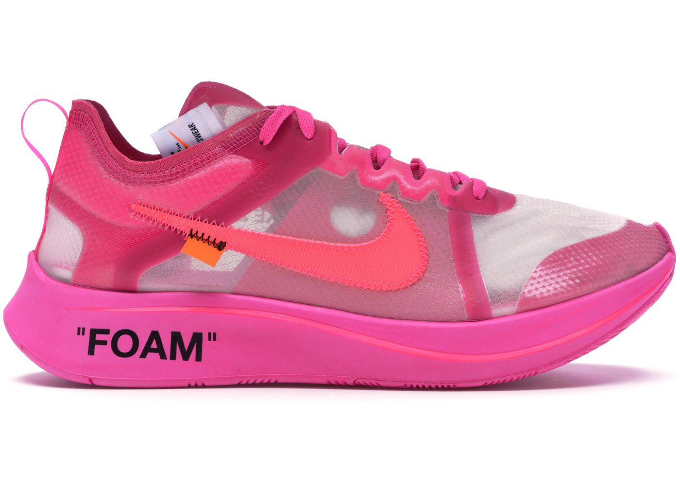 pill Solve Radioactive Nike Zoom Fly Off-White Pink - AJ4588-600 - US