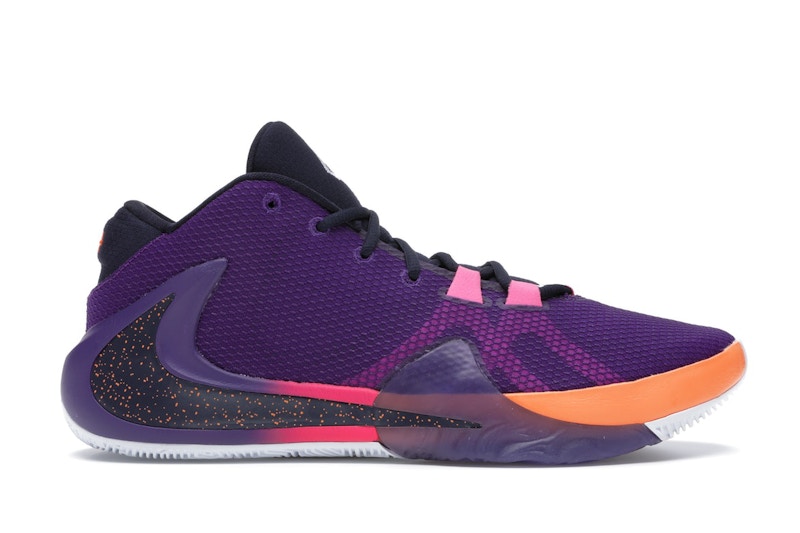 Pre-owned Nike Men's Zoom Freak 1 All Bros 4 2k Gamer Exclusive Sneakers In Purple/fuchsia/orange
