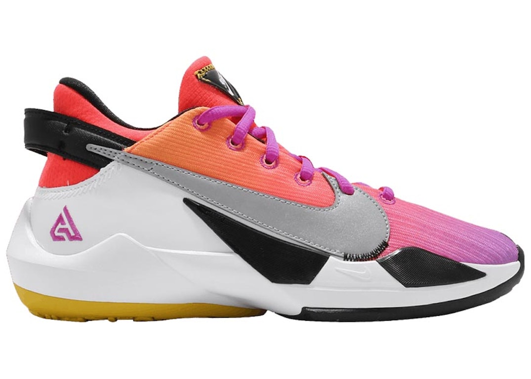 Pre-owned Nike Zoom Freak 2 Bright Crimson Fire Pink (gs) In Bright Dark Red/flame Pink/white
