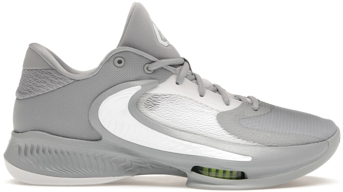 Nike Zoom Freak 4 Basketball Shoes, Men's, Black/White/Grey