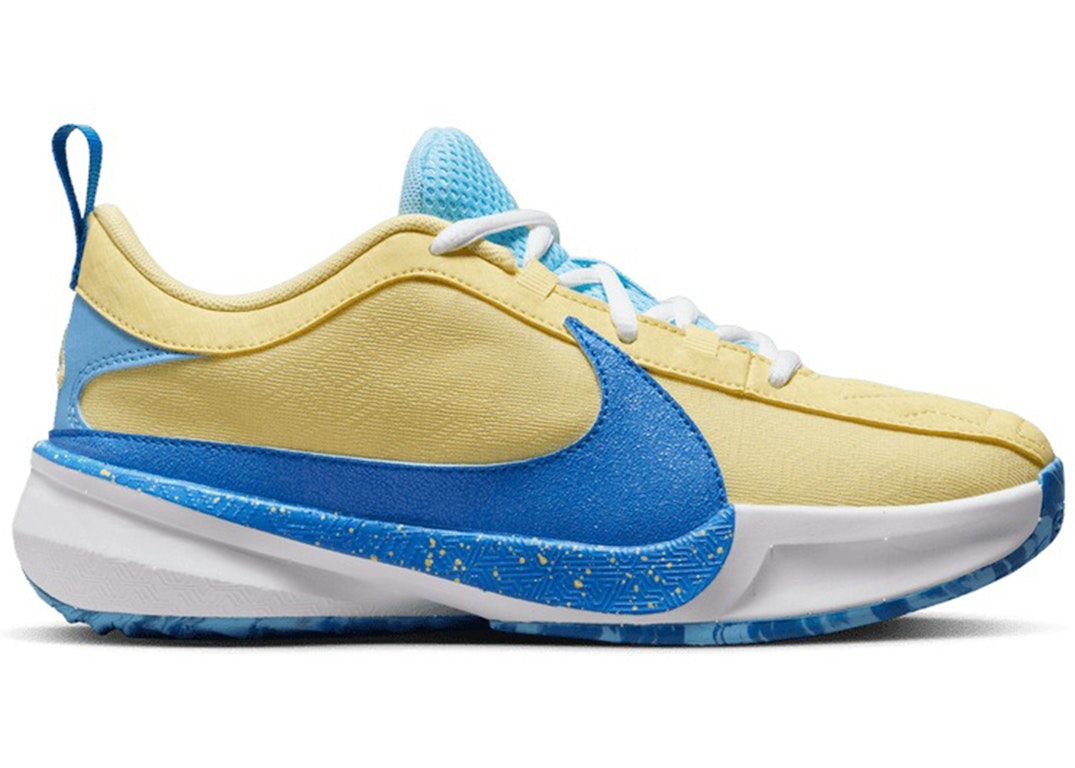 Pre-owned Nike Zoom Freak 5 Through My Eyes (gs) In Photo Blue/soft Yellow/white