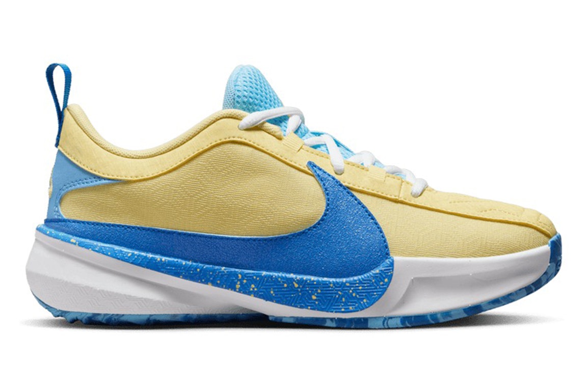 Pre-owned Nike Zoom Freak 5 Through My Eyes (gs) In Photo Blue/soft Yellow/white