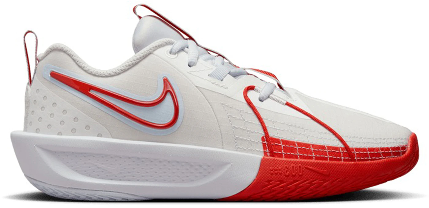 Nike Zoom GT Cut 3 White Picante Red (GS) Kids' - FD7033-101 - US
