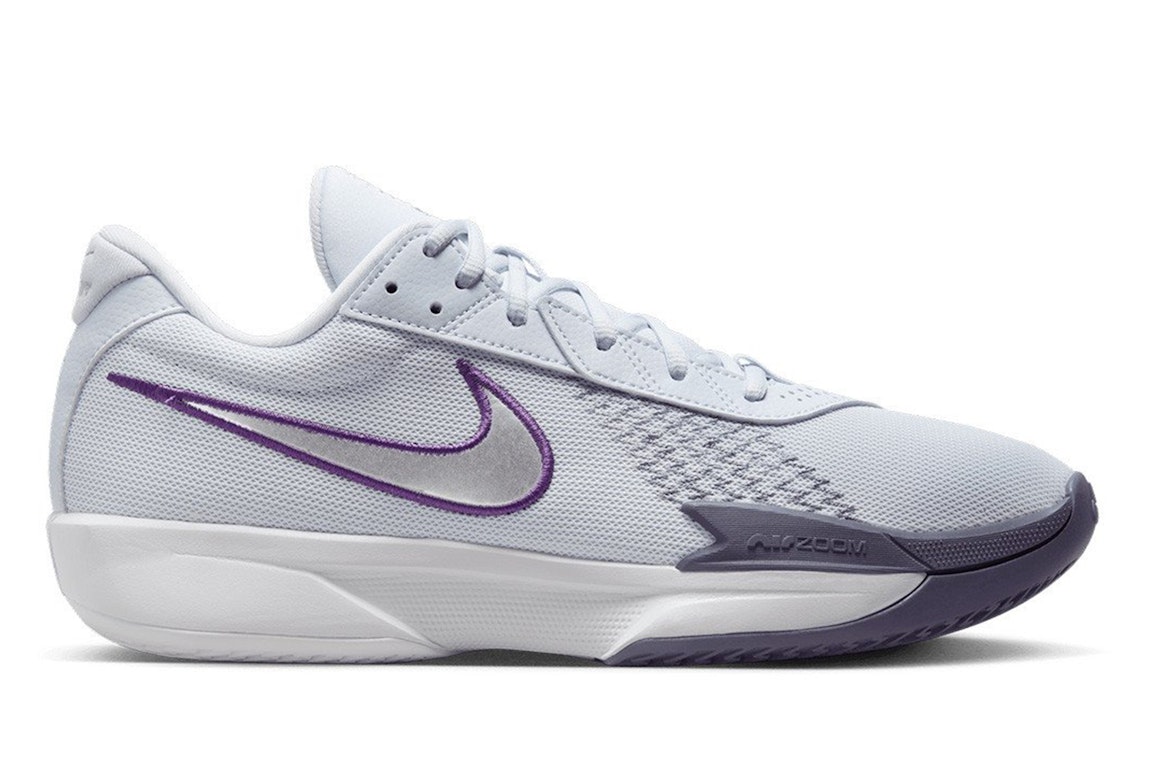 Pre-owned Nike Zoom Gt Cut Academy Football Grey In Football Grey/football Grey-purple