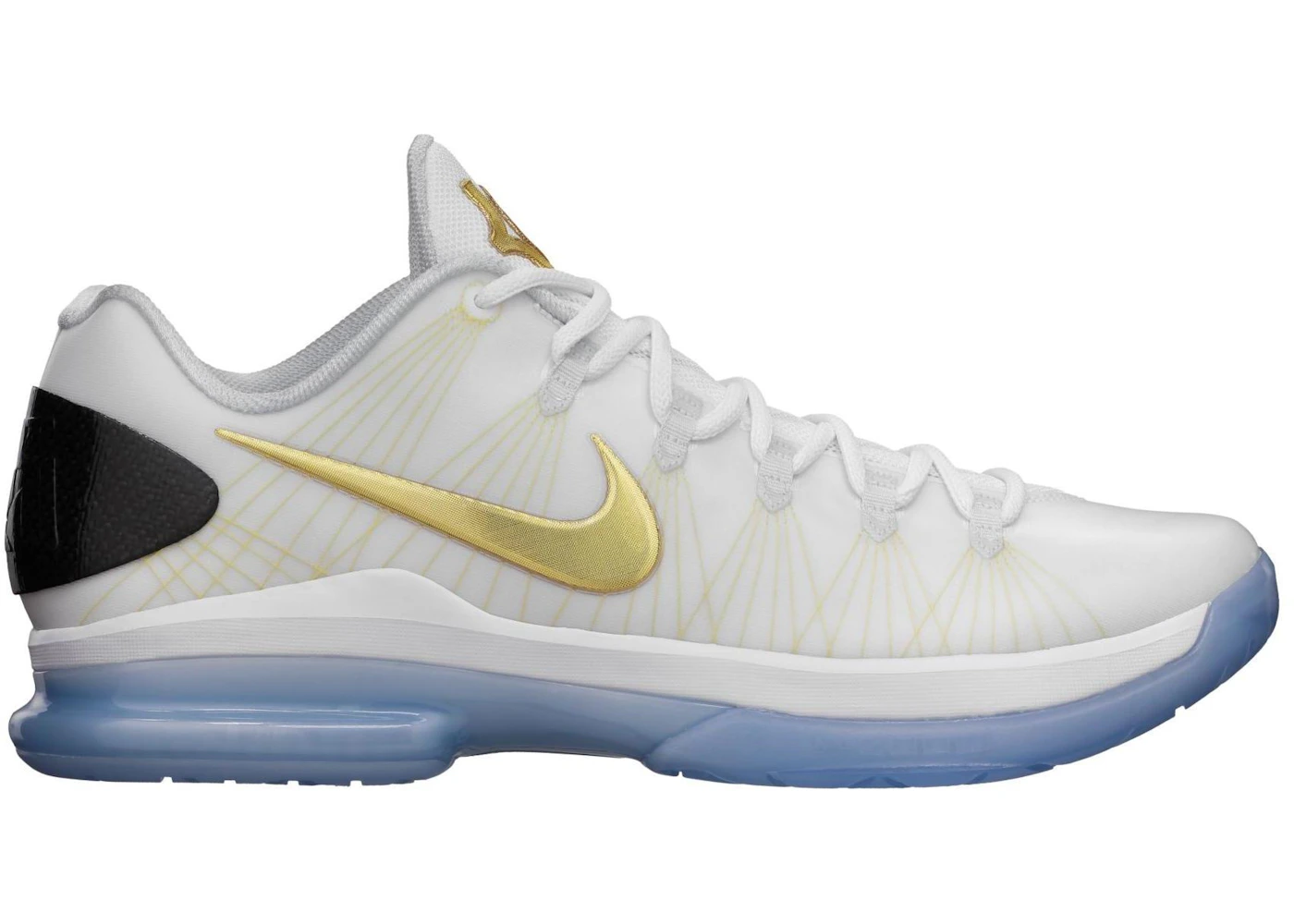 Nike KD 5 Elite+ White Gold Men's - 585385-100 - US