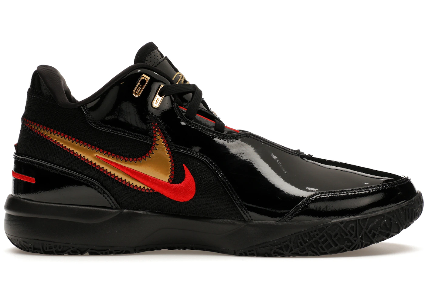 Nike Zoom LeBron NXXT Gen AMPD Black University Red Gold Men's