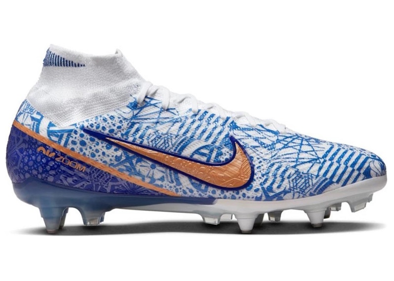 Nike mercurial superfly hot sale blue and white