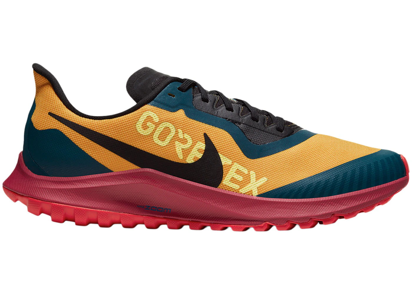 Nike Zoom Pegasus 36 Trail University Gold Noble Red Midnight Turquoise ...