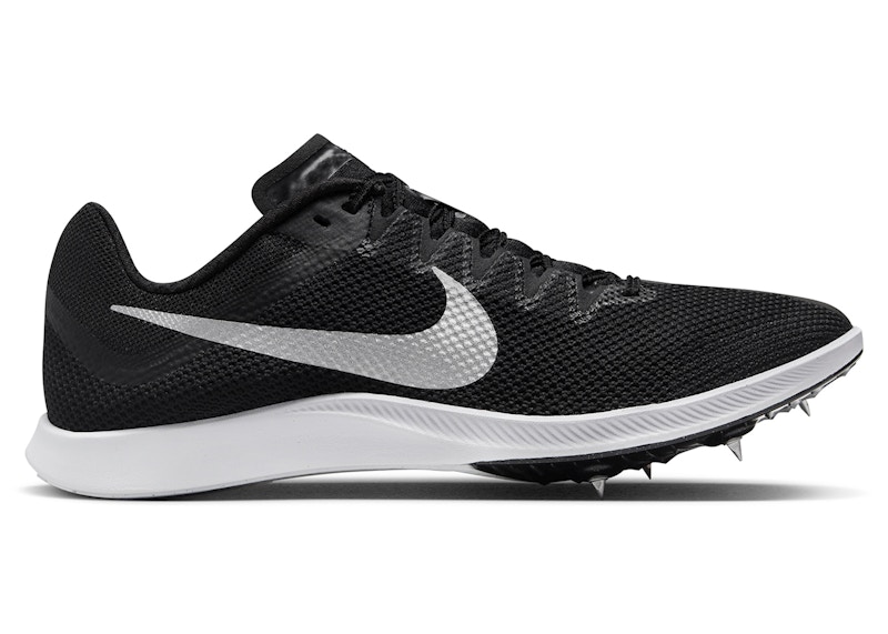 Pre-owned Nike Men's Zoom Rival Silver Sneakers In Black/metallic Silver