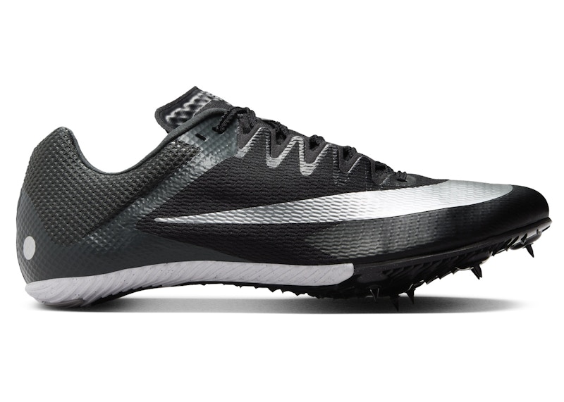 Pre-owned Nike Men's Zoom Rival Sprint Sneakers In Black/metallic Silver