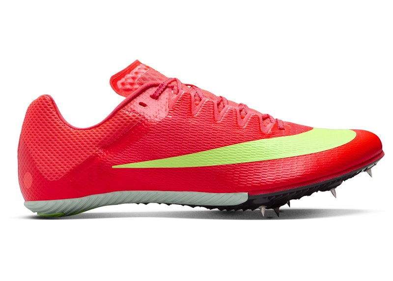 Pre-owned Nike Men's Zoom Rival Sprint Washed Coral Sneakers In Bright Crimson/hyper Orange/lime Blast In Multi