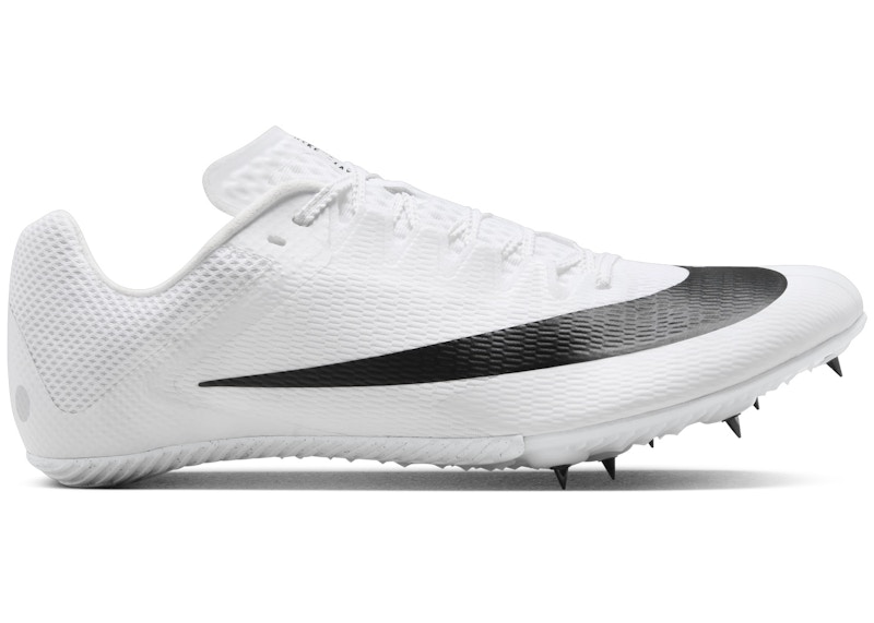 Pre-owned Nike Men's Zoom Rival Sprint Sneakers In White/metallic Silver/black