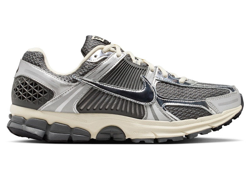 Men's Nike Zoom Vomero 5 Chrome Sneakers in Iron Grey/Metallic Silver/Coconut Milk