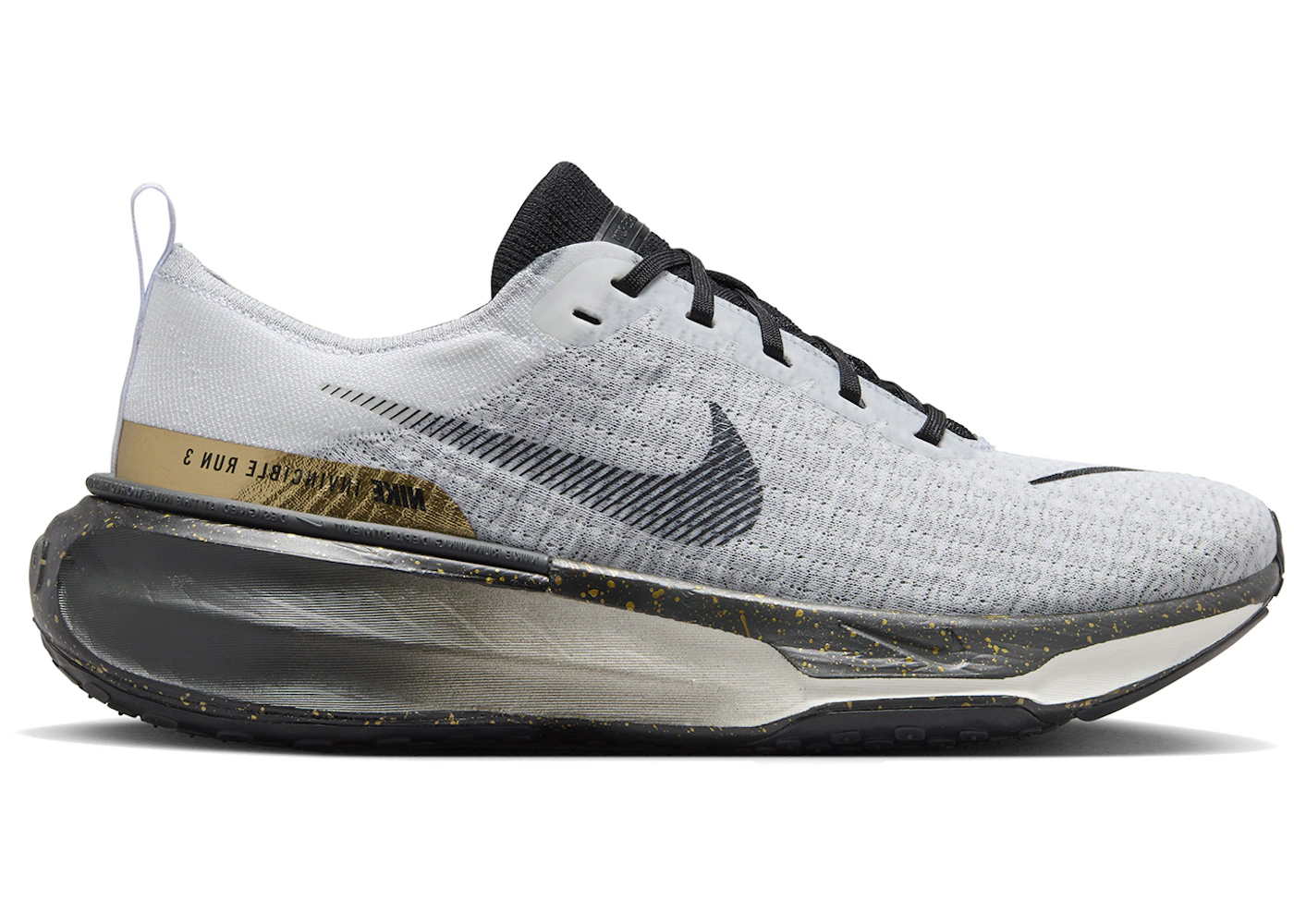 Nike ZoomX Invincible Run 3 White Dark Smoke Grey Light Smoke Grey Black Men's - IB2756-100 - US