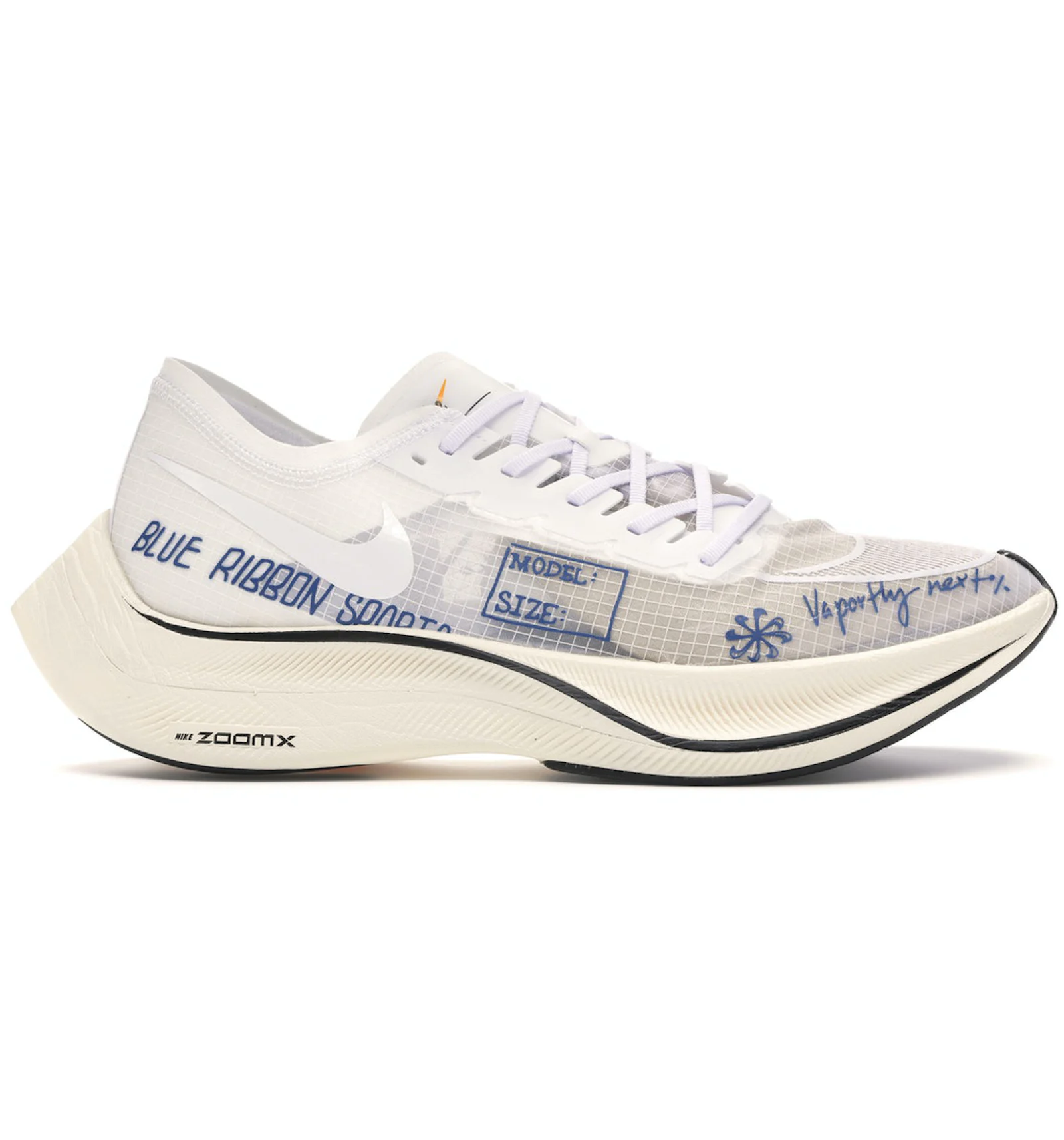 Nike ZoomX Vaporfly Next Blue Ribbon Sports White Men s CU4844