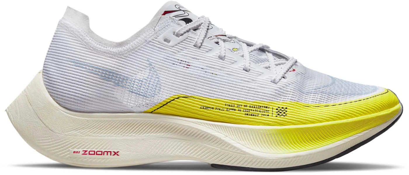 Nike ZoomX Vaporfly Next% 2 White Yellow Strike (Women's) DM9056-100 -