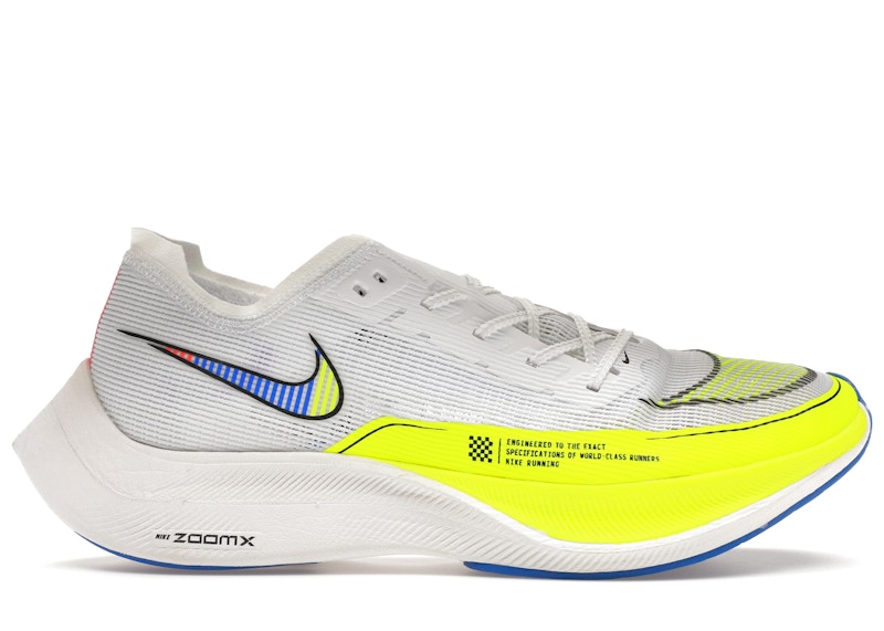 Nike ZoomX Vaporfly Next% 2 White Volt Racer Blue