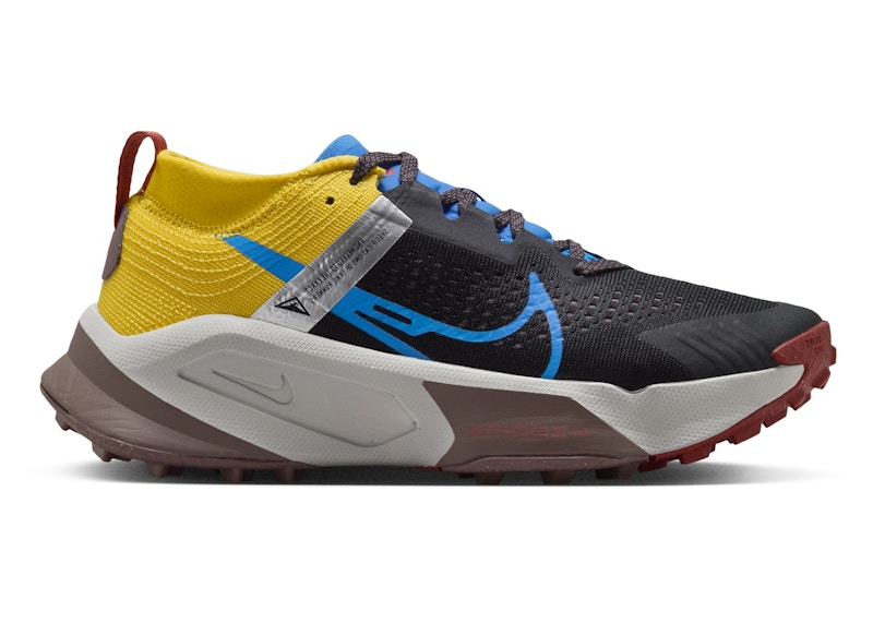 Pre-owned Nike Zoomx Zegama Light Photo Blue (women's) Sneakers In Black/vivid Sulfur/track Red