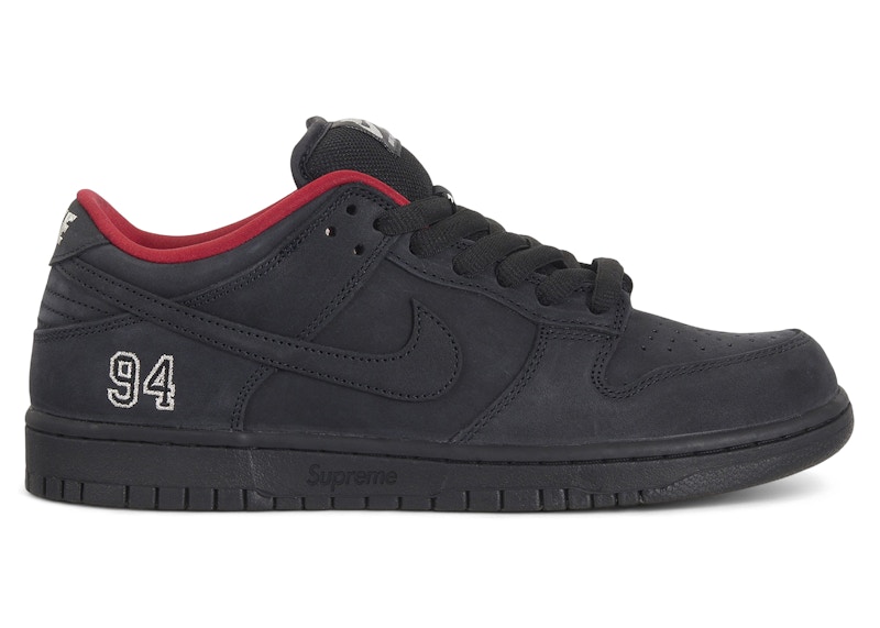 Nike SB Dunk Low Supreme 94 Black Men's - HQ8487-001 - US