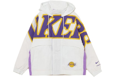 Nike x Ambush NBA Collection Lakers Jacket White/Purple/Gold