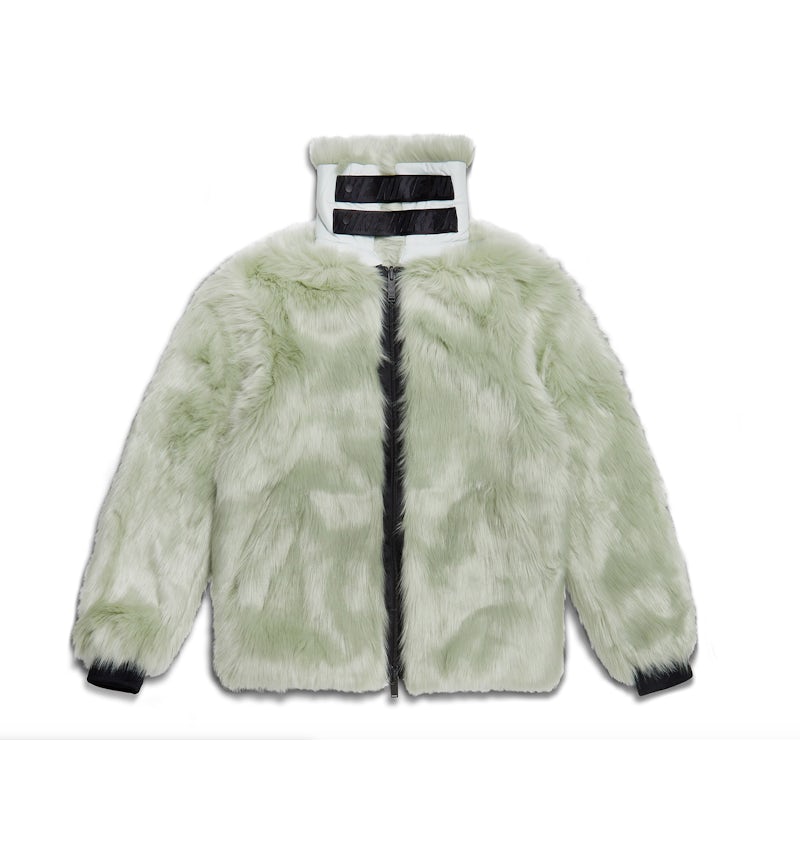Nike x Ambush Women s Reversible Faux Fur Coat Jade Horizon Black FW18 US