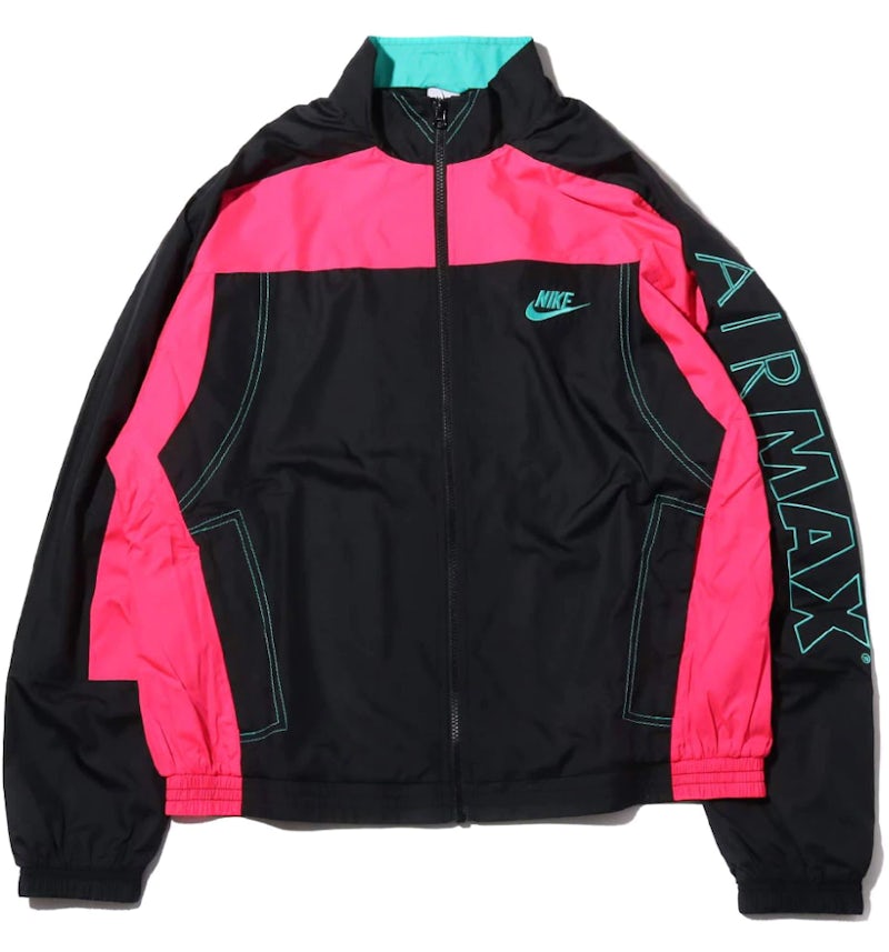 Nike x Atmos NRG Vintage Patchwork Track Jacket Black Hyper Pink Hyper Jade Men s SS19 US