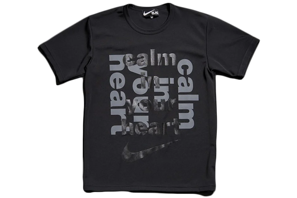 Nike x Black Comme des Garcons Calm in Your Heart T-Shirt Black
