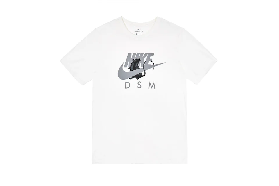 Nike x Dover Street Market Year of the Rat Swoosh Rat T-Shirt White
